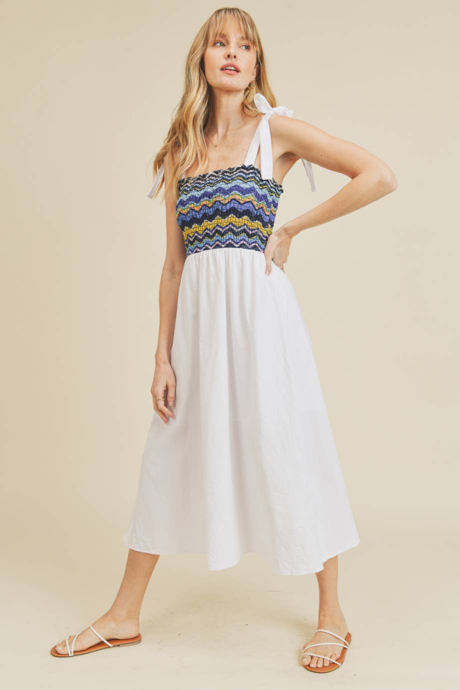 ISD1193 French Violet Crochet Top Dress Blue