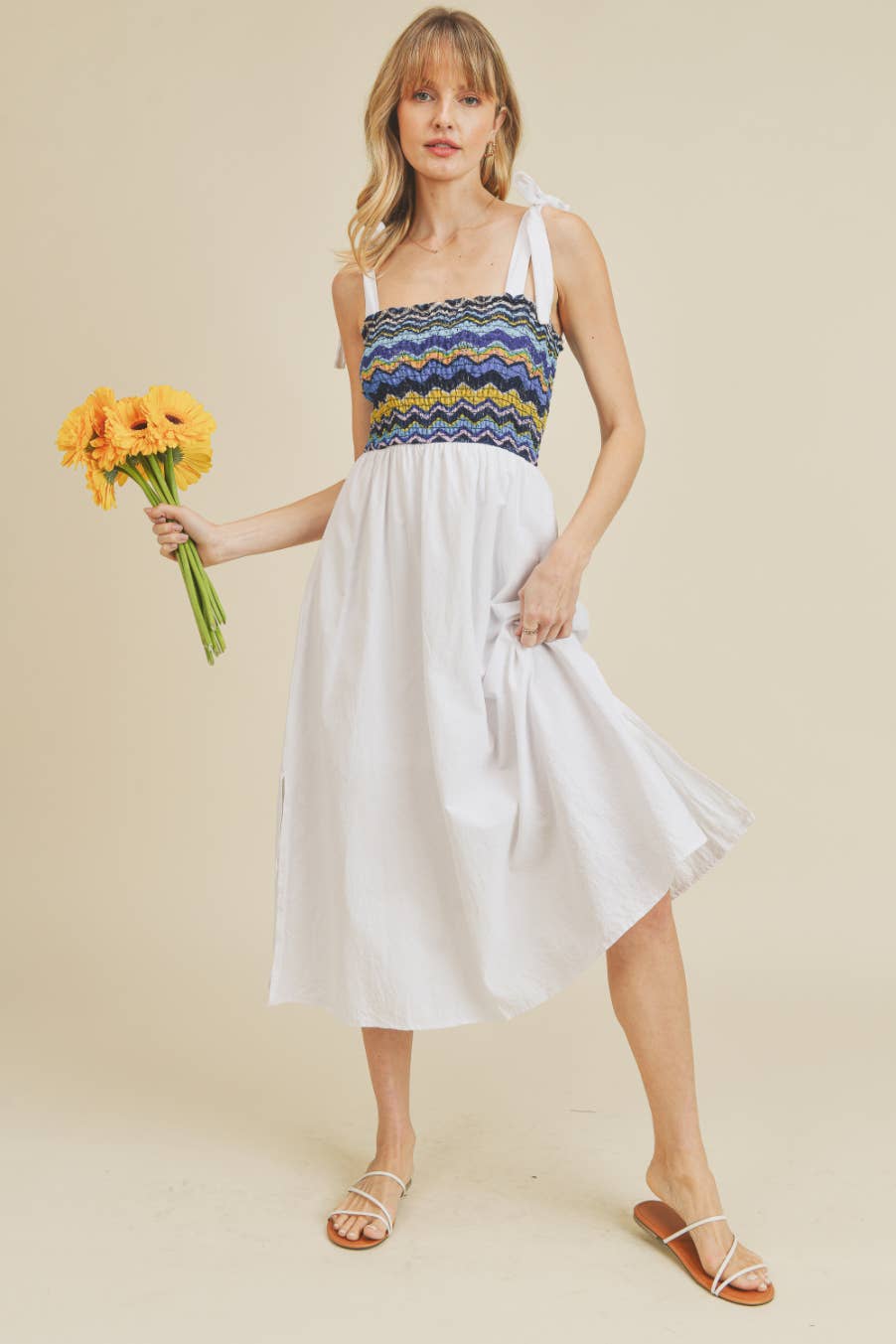 ISD1193 French Violet Crochet Top Dress Blue
