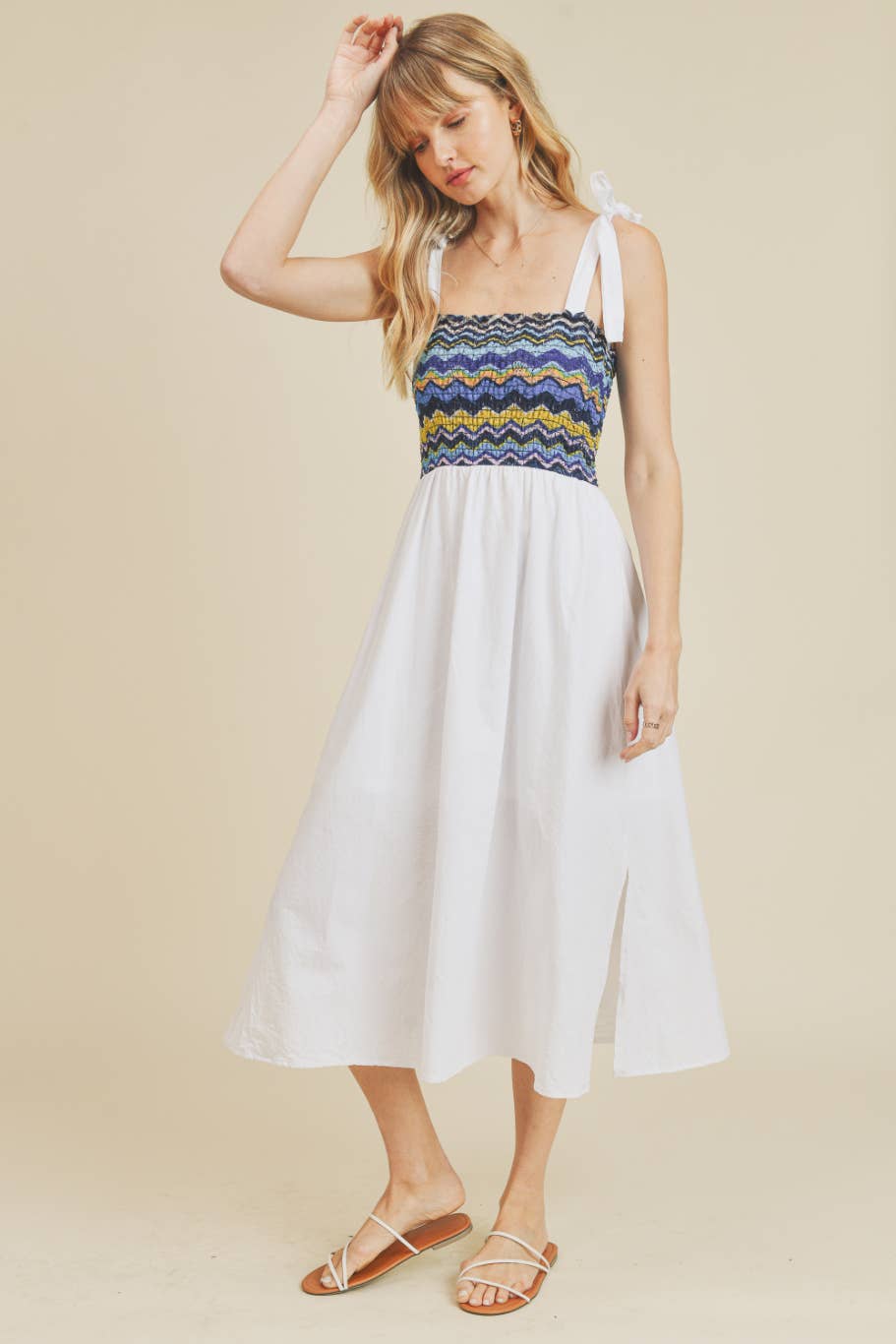 ISD1193 French Violet Crochet Top Dress Blue