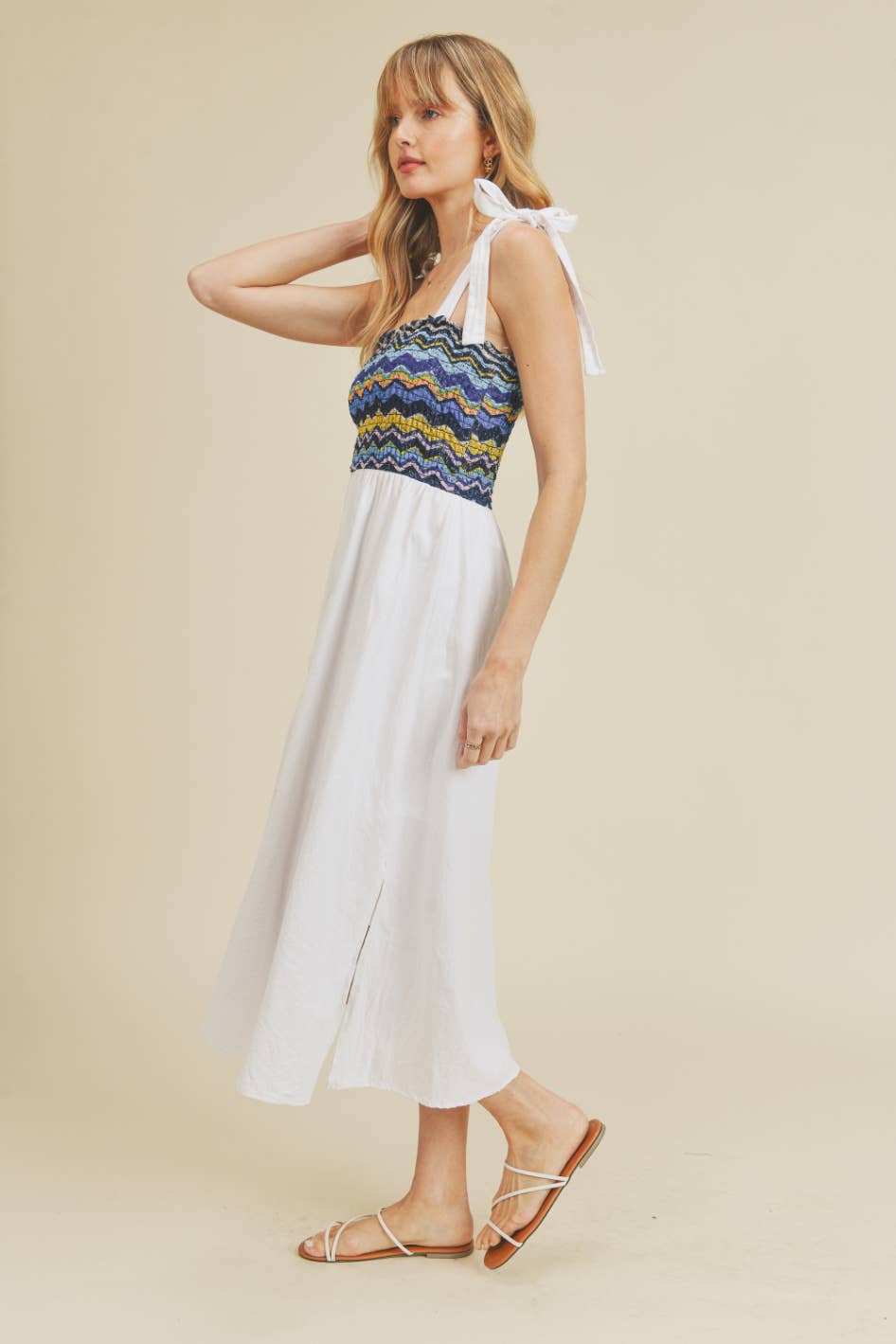 ISD1193 French Violet Crochet Top Dress Blue