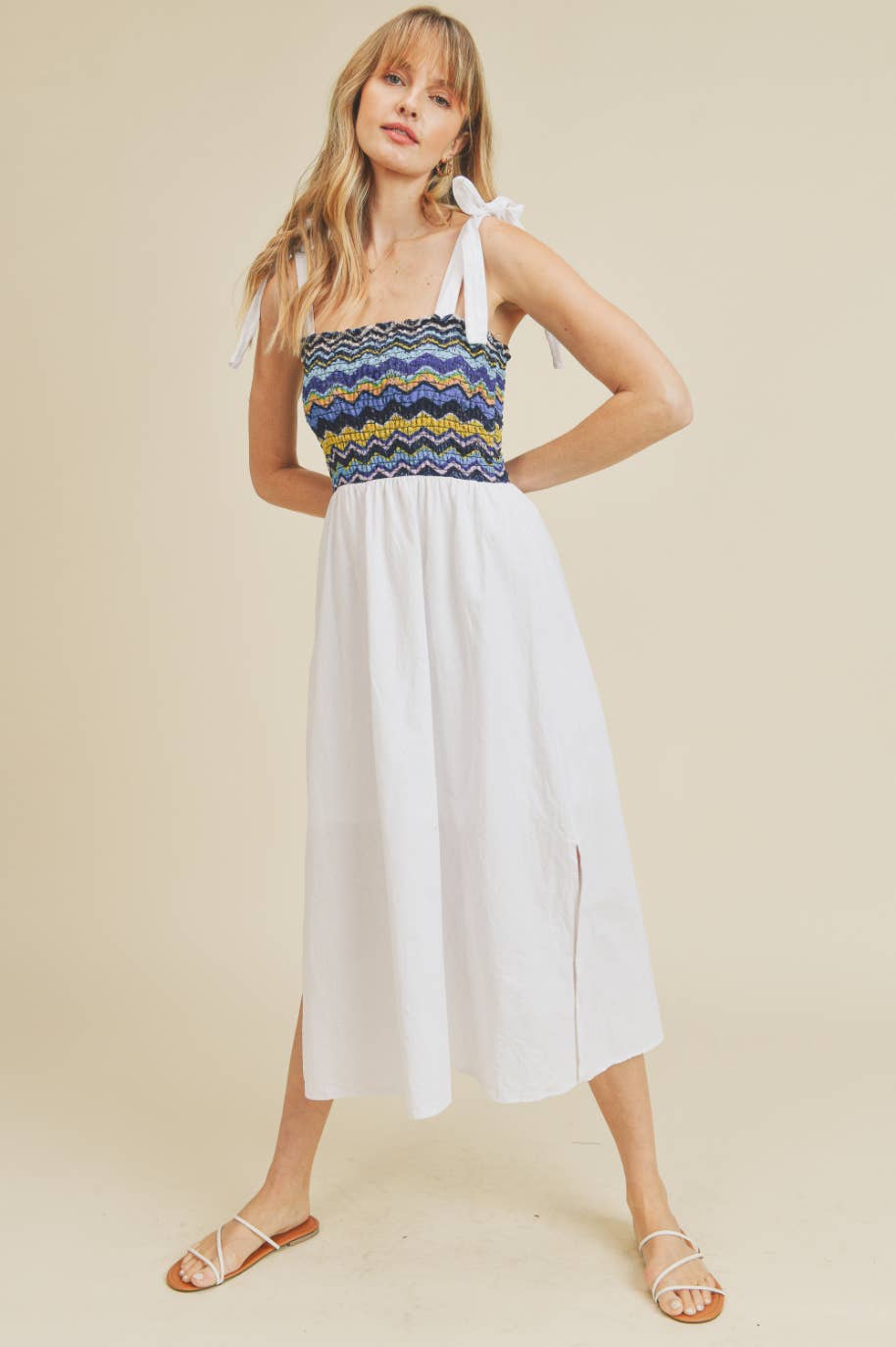 ISD1193 French Violet Crochet Top Dress Blue