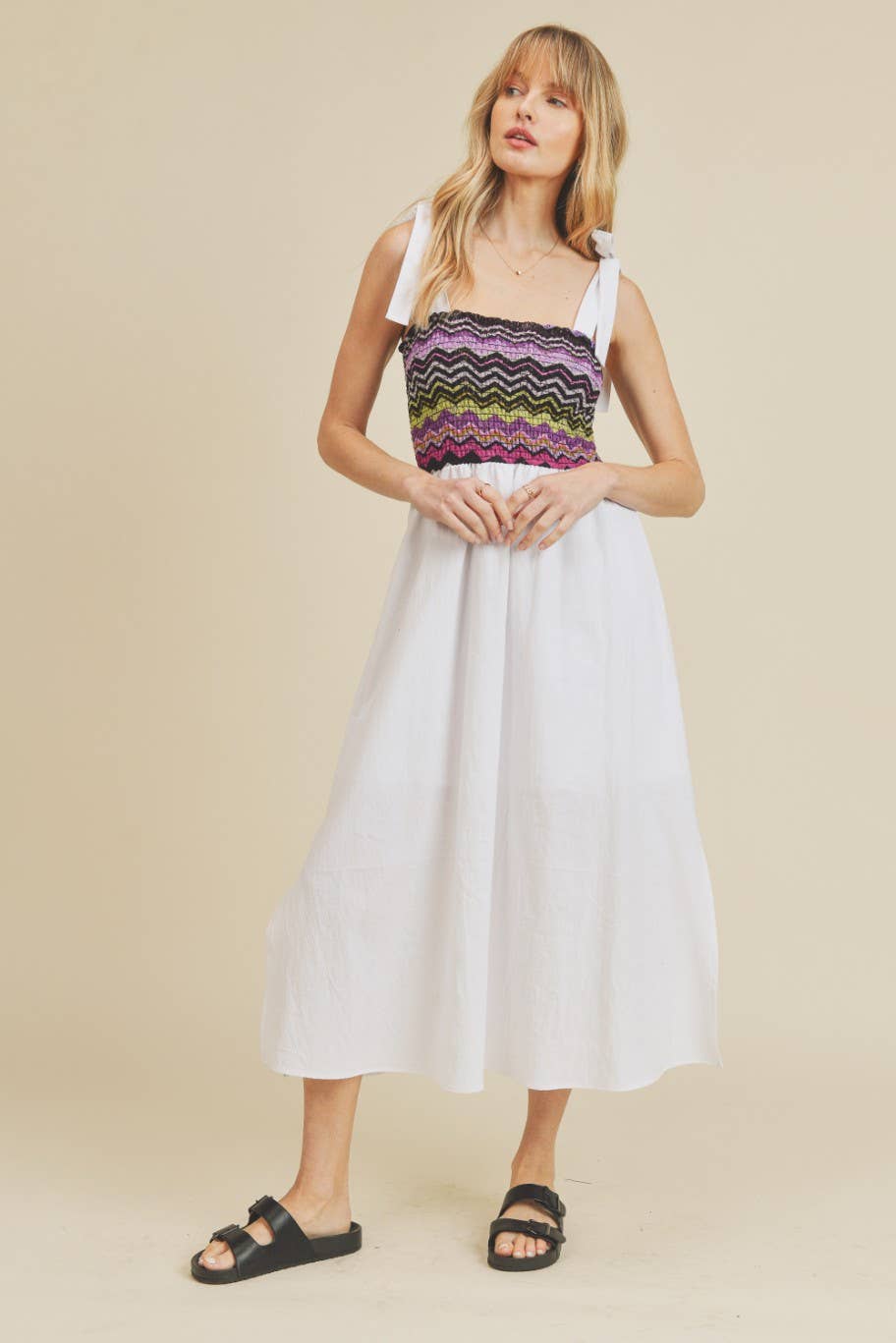 ISD1193 French Violet Crochet Top Dress Blue