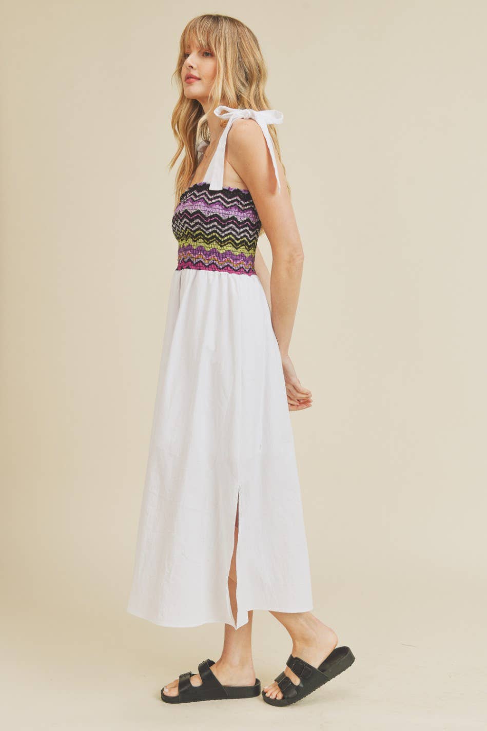 ISD1193 French Violet Crochet Top Dress Blue