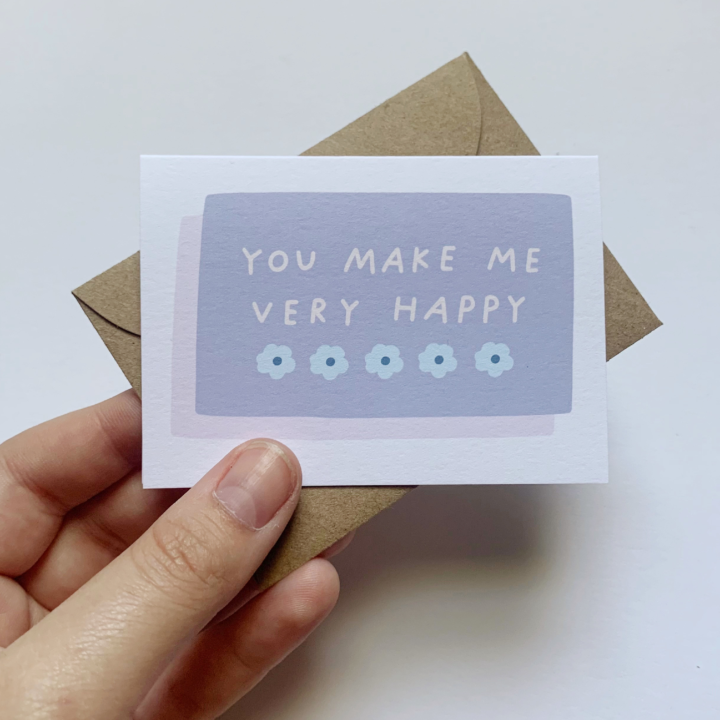 Tiny Enclosure Card - You Make Me Very Happy (new paper!)