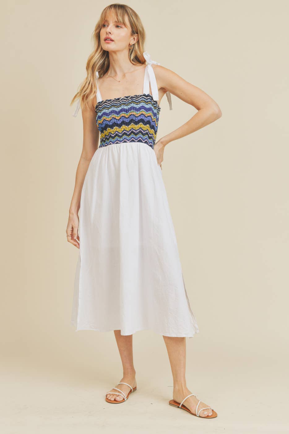 ISD1193 French Violet Crochet Top Dress Blue