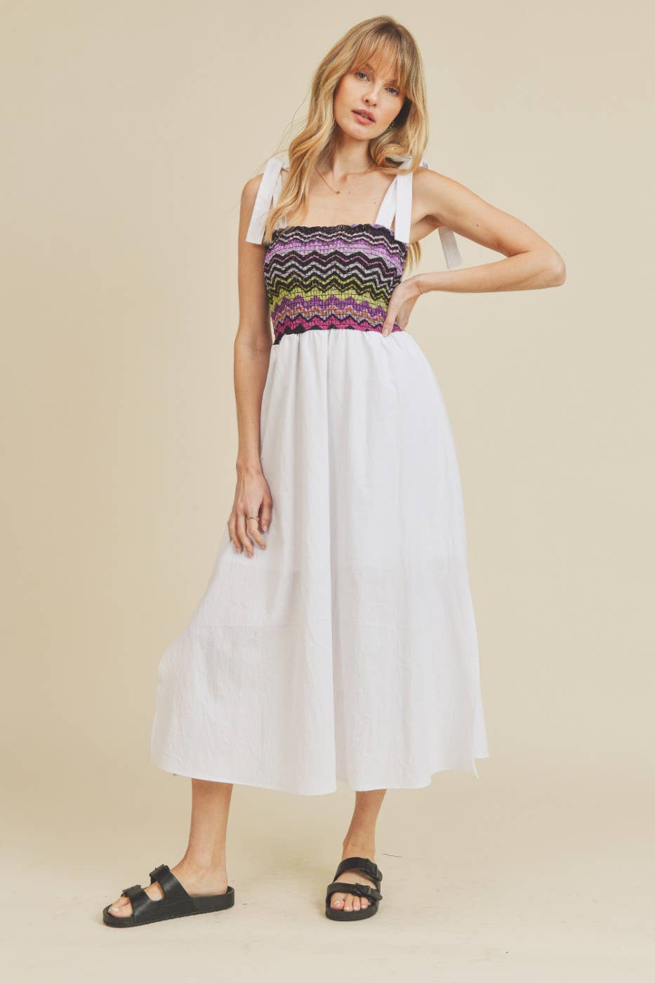 ISD1193 French Violet Crochet Top Dress Blue