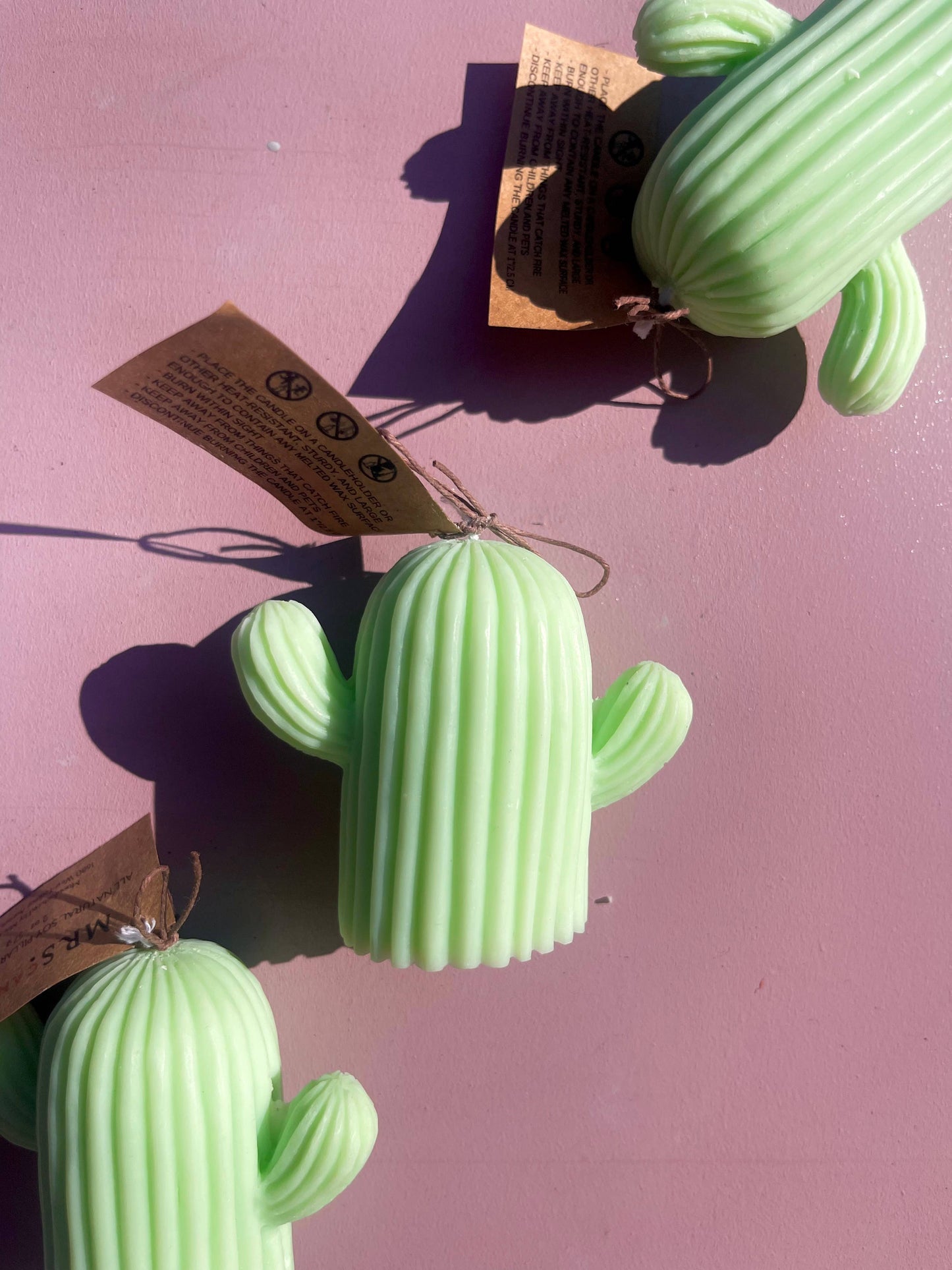 All Natural Soy Pillar Wax Cactus Decorative Candle