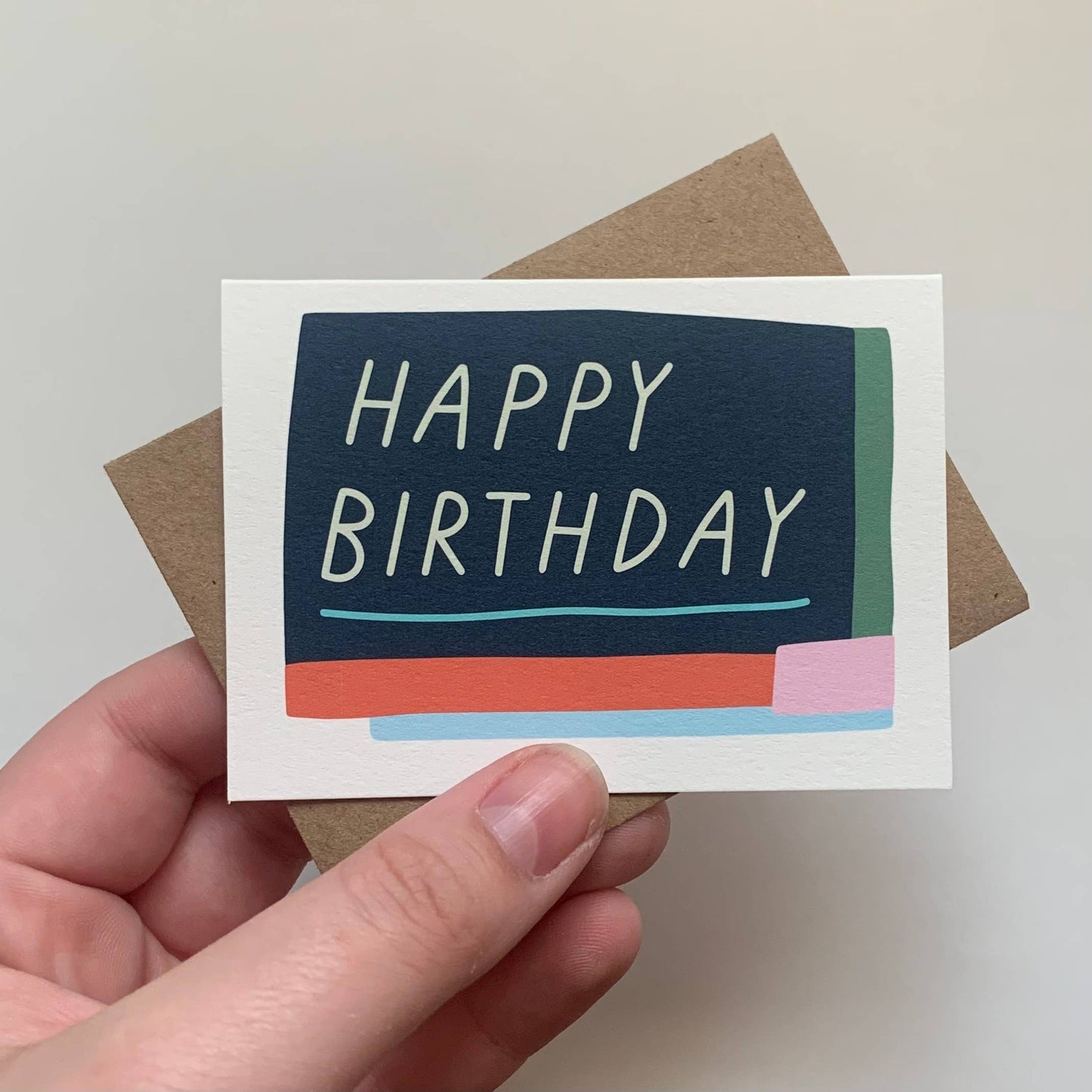 Tiny Enclosure Card - Happy Bday Grid